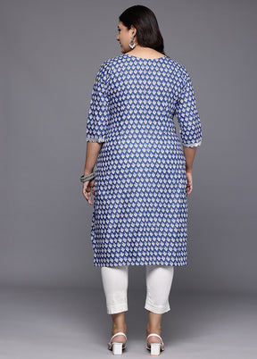 Blue Readymade Cotton Kurti