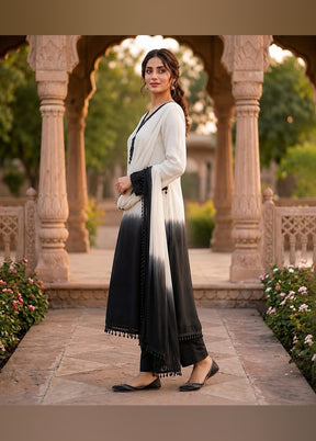 3 Pc Cream Silk Suit Set