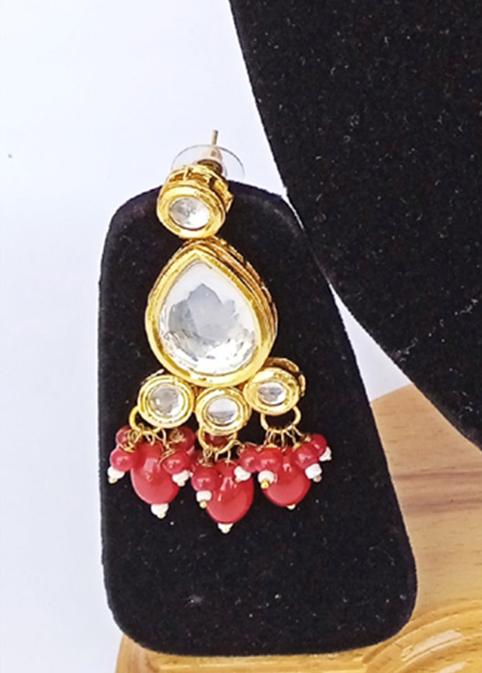 Golden Kundan Alloy Wedding Bridal Necklace Set - Indian Silk House Agencies
