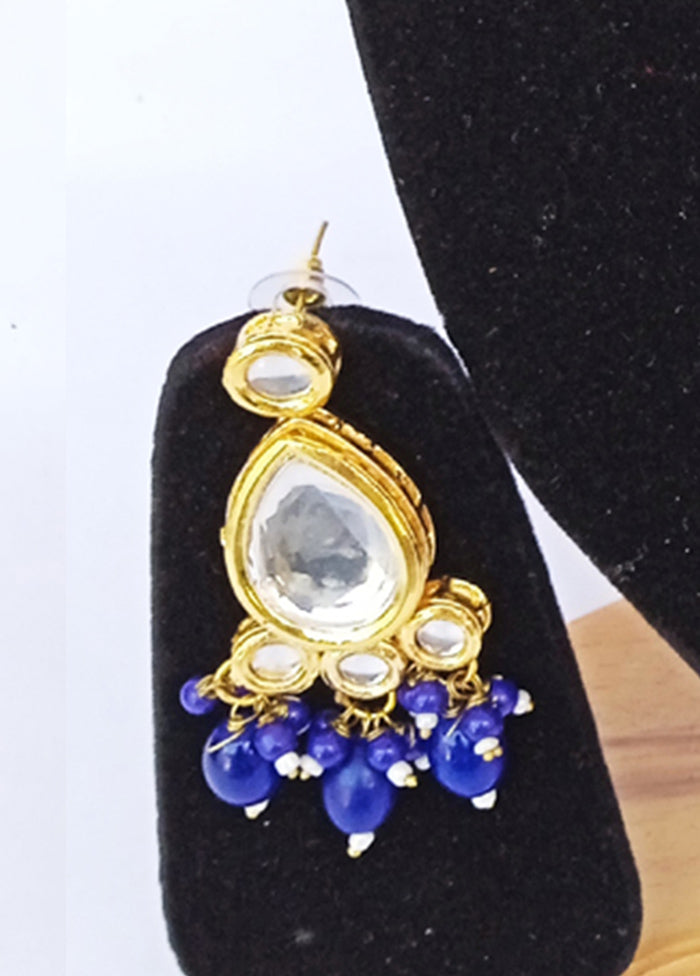 Golden Kundan Alloy Wedding Bridal Necklace Set - Indian Silk House Agencies