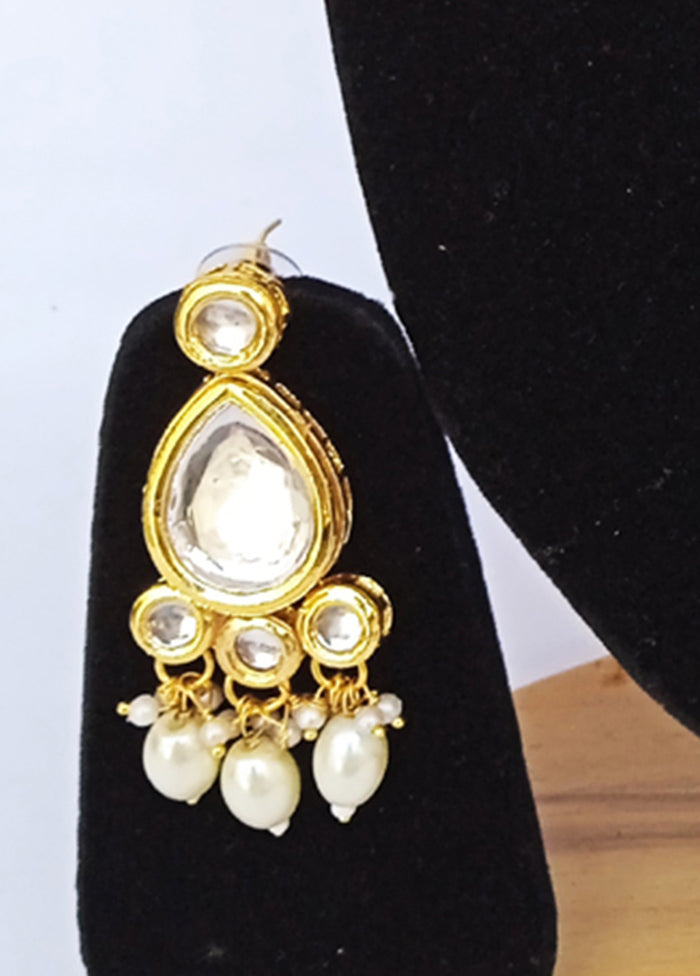 Golden Kundan Alloy Wedding Bridal Necklace Set - Indian Silk House Agencies