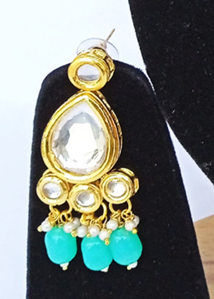 Golden Kundan Alloy Wedding Bridal Necklace Set - Indian Silk House Agencies