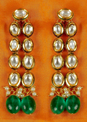 Hand Crafted Base Metal Alloy Gold Plated Kundan Stone Studded Jewellery Sets - Indian Silk House Agencies