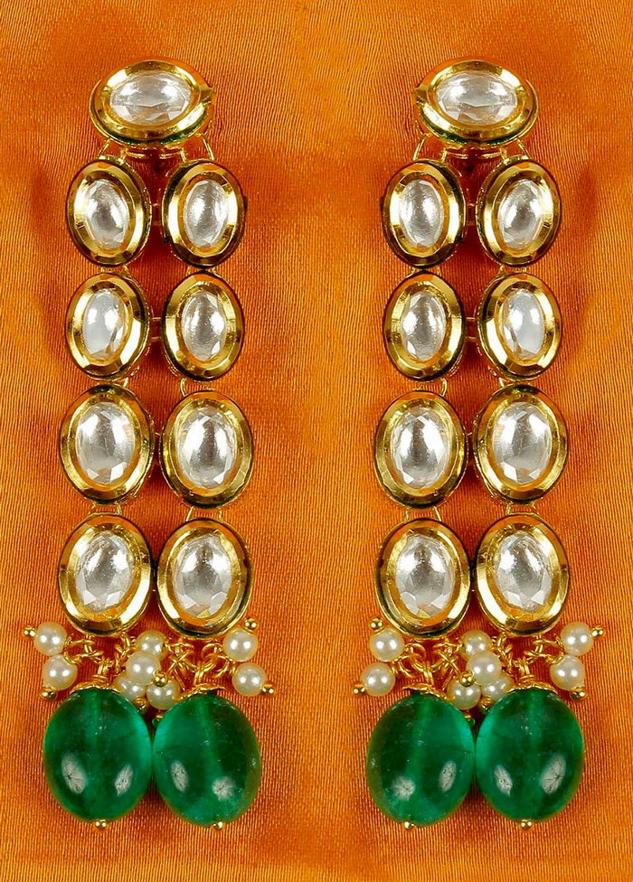 Hand Crafted Base Metal Alloy Gold Plated Kundan Stone Studded Jewellery Sets - Indian Silk House Agencies