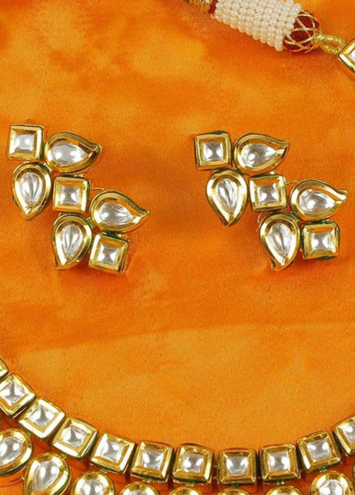 Hand Crafted Base Metal Alloy Gold Plated Kundan Stone Studded Jewellery Sets - Indian Silk House Agencies