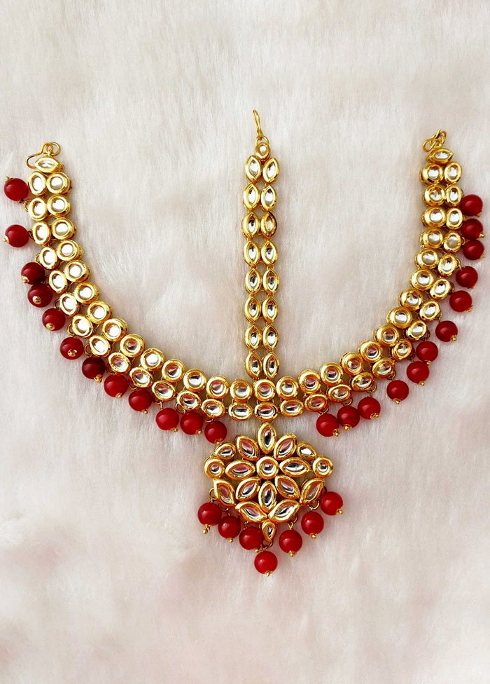 Hand Crafted Base Metal Alloy Gold Plated Kundan Stone Studded Jewellery Sets - Indian Silk House Agencies