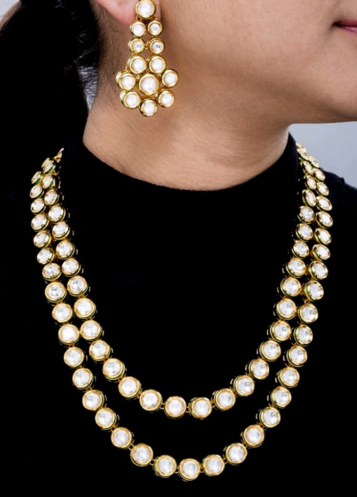 Hand Crafted Base Metal Alloy Gold Plated Kundan Stone Studded Jewellery Sets - Indian Silk House Agencies