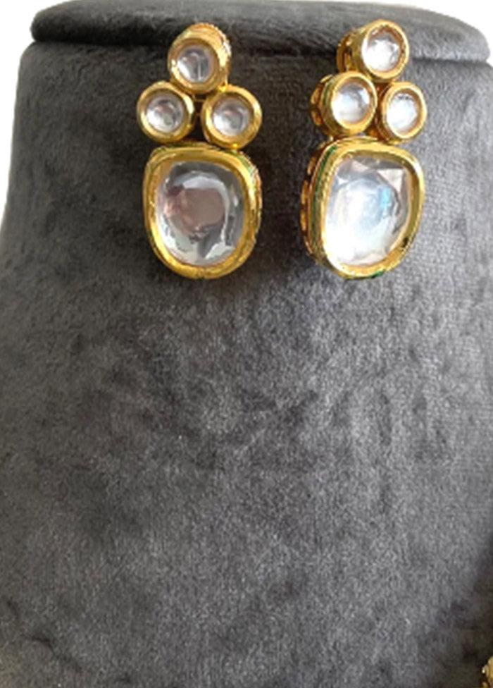 Golden Kundan Jewellery Set - Indian Silk House Agencies