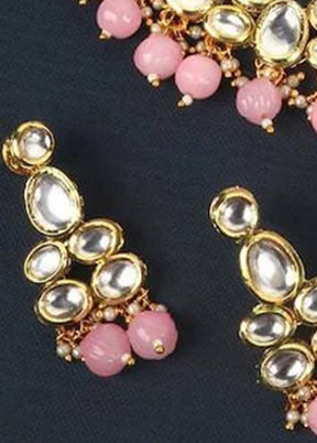 Light Pink Kundan Jewellery Set - Indian Silk House Agencies