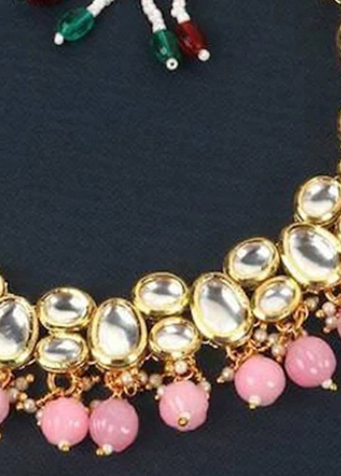 Light Pink Kundan Jewellery Set - Indian Silk House Agencies