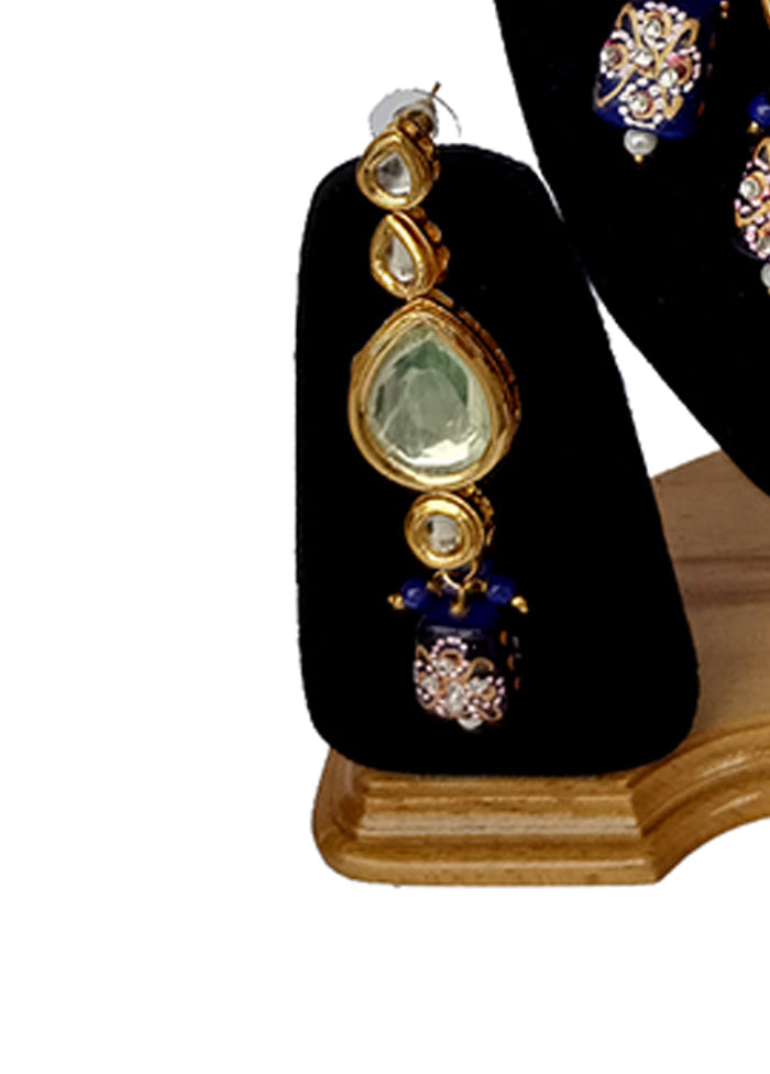 Blue Kundan Jewellery Set With Mangtika - Indian Silk House Agencies