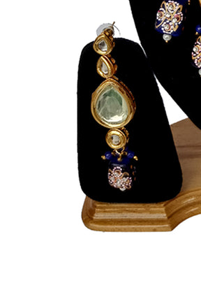 Blue Kundan Jewellery Set With Mangtika - Indian Silk House Agencies