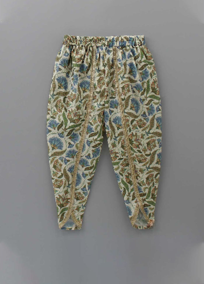 3 Pc Blue Silk Suit Set