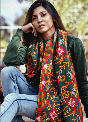 Pine Green Cotton Scarf