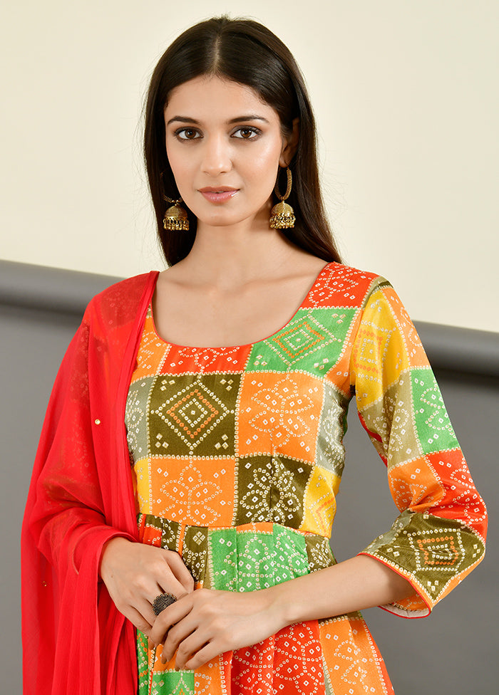 3 Pc Yellow Silk Suit Set With Dupatta VDRAN1412233 - Indian Silk House Agencies