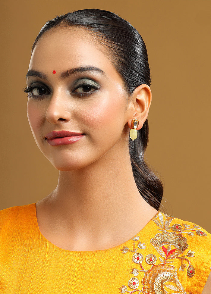 Yellow Brass Earrings
