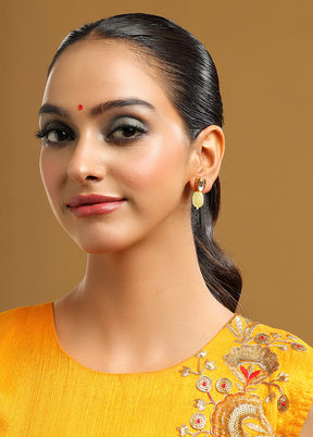 Yellow Brass Earrings