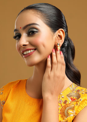 Yellow Brass Earrings