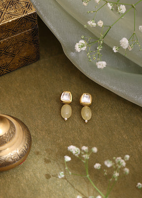 Yellow Brass Earrings