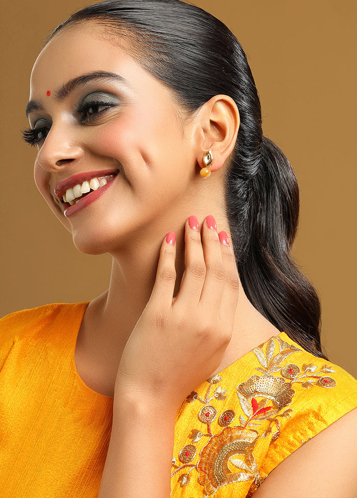 Yellow Brass Earrings