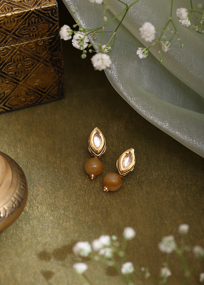 Yellow Brass Earrings