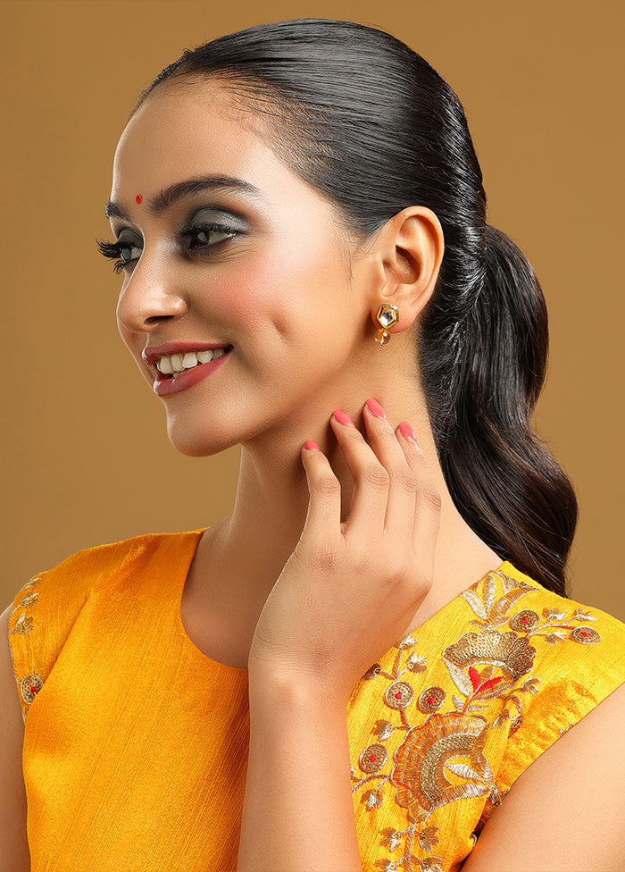 Yellow Brass Earrings