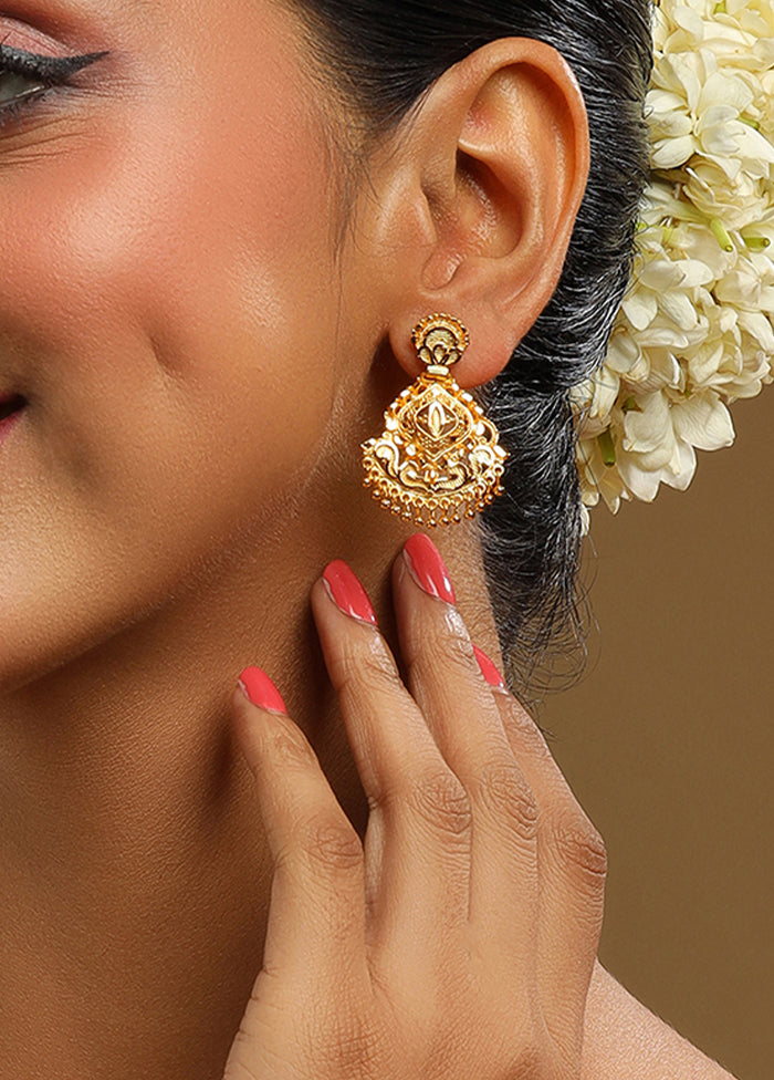 Golden Brass Earrings