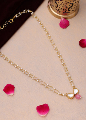 Pink Brass Necklace