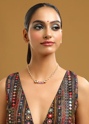 Purple Brass Necklace