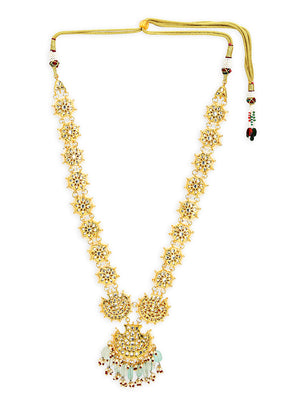 Gold Kundan Statement Necklace - Indian Silk House Agencies