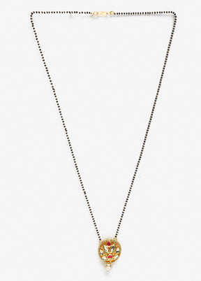 Gold Plated Kundan Mangalsutra - Indian Silk House Agencies