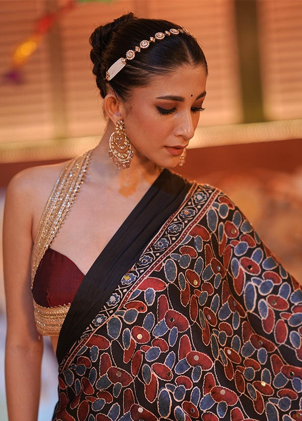 Maroon Designer Neck Designer Blouse