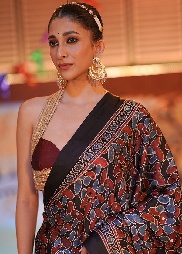 Maroon Designer Neck Designer Blouse