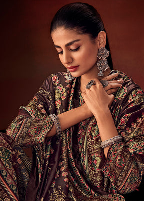 3 Pc Multicolor Unstitched Silk Suit Set With Dupatta VDSL1410243 - Indian Silk House Agencies