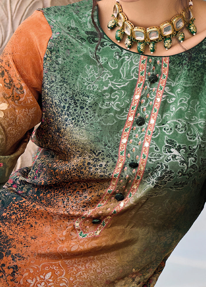 3 Pc Multicolor Unstitched Suit Set With Dupatta VDSL812221 - Indian Silk House Agencies