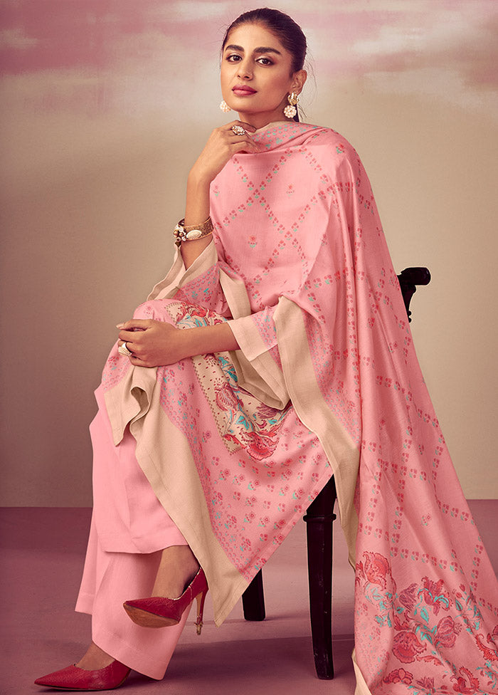 3 Pc Pink Unstitched Cotton Suit Set VDSL0903235 - Indian Silk House Agencies