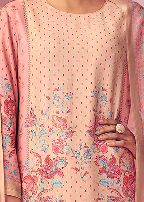 3 Pc Pink Unstitched Cotton Suit Set VDSL0903235 - Indian Silk House Agencies