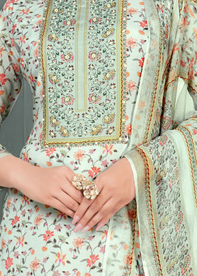 3 Pc Sky Blue Unstitched Cotton Suit Set VDSL25052028 - Indian Silk House Agencies