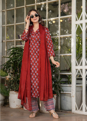 3 Pc Black Cotton Suit Set