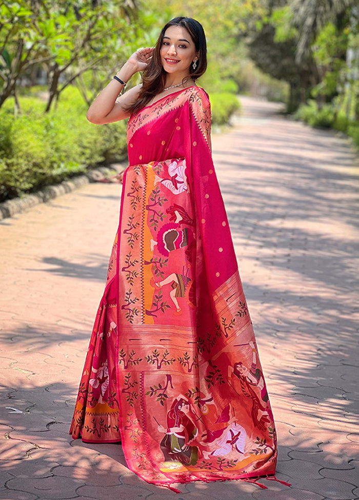 Multicolor Spun Silk Saree With Blouse Piece