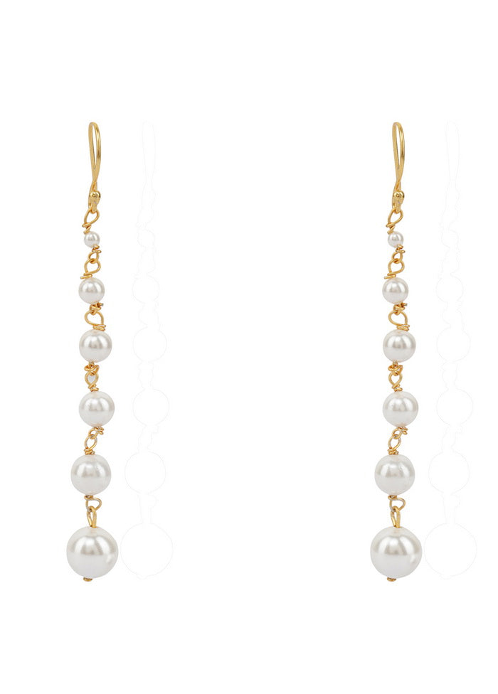 A Stunning Earrings In The Matt Gold Finish With Intricate Handcrafted Detailing - Indian Silk House Agencies