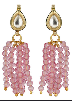 Matte Gold Brass Earrings - Indian Silk House Agencies