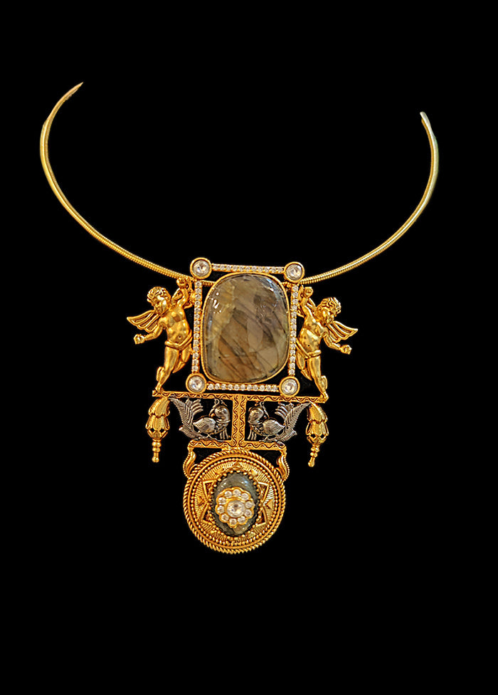 Gold Plated Statement Cupid Necklace Set - Indian Silk House Agencies