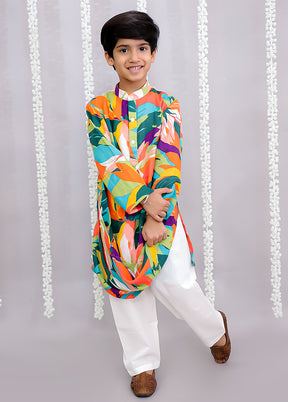 Multicolor cotton Kurta & Pajama Set