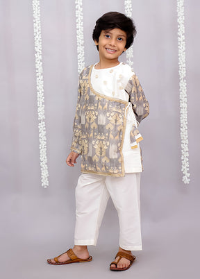 Grey Silk Kurta & Pajama Set