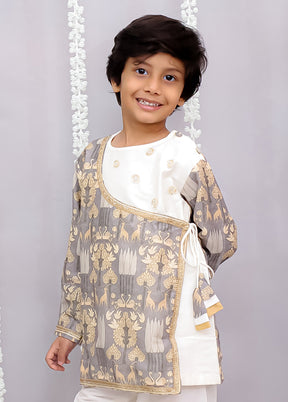 Grey Silk Kurta & Pajama Set