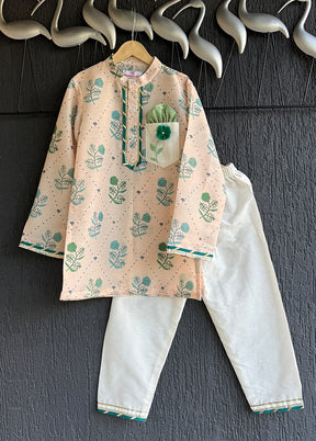 Cream Silk Kurta & Pajama Set