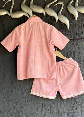 Pink cotton Cord set