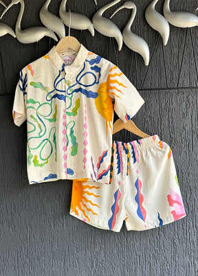 White cotton Cord set