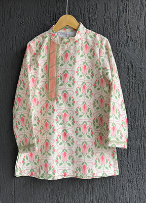 Multicolor Silk Kurta & Pajama Set